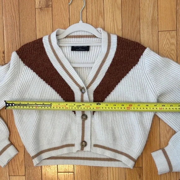 MINKPINK Cream and Brown Cardigan - Picture 6 of 8